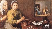 VELAZQUEZ, Diego Rodriguez de Silva y Christ in the House of Mary and Marthe r china oil painting reproduction